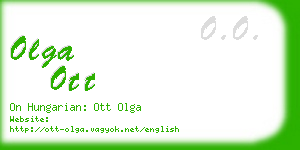 olga ott business card